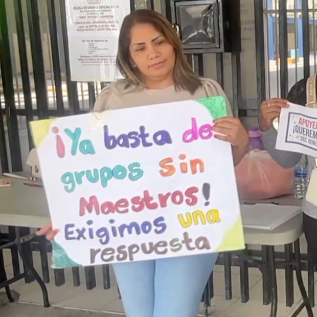 Protestan Padres de Familia en Secundaria de Reynosa por Presunta Falta de Maestros